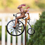 【Mother's day SALES】Frogs on a Vintage Bicycle Metal Wind Spinner