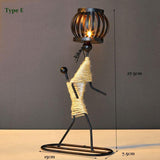 Wrought iron candlestick ornaments