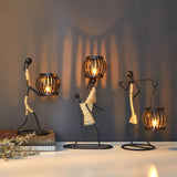 Wrought iron candlestick ornaments