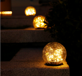 SOLAR LED GLASS BALL GARDEN LAWN LAMP