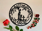 Metal Tree Of Life - Mother With Children Wall Art - Gift For Mom