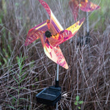 Outdoor Decorative Led Light Solar Lamp Wind Spinner Multi-Color LED Lights Automatic ON/OFF Windmill Waterproof Night Light