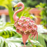 Touch of ECO - Solar LED Neon Pink Flamingo Friendly Garden Stake Light