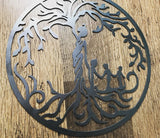 Metal Tree Of Life - Mother With Children Wall Art - Gift For Mom