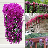 Vivid Artificial Hanging Orchid Bunch