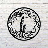 Metal Tree Of Life - Mother With Children Wall Art - Gift For Mom