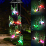 Solar LED Lights Hummingbird Wind Chimes