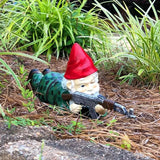 Funny Army Garden Gnome Statue