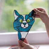 Stained Glass Cat Suncatcher Perfect Gift For Cat Lovers