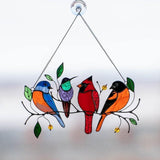 Birds Stained Glass Window Hangings - Mothers Day Gift