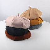 Children's pumpkin octagonal beret