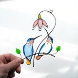 Stained glass hummingbird Modern stained glass window hangings decor