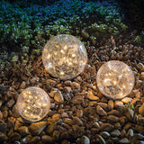 SOLAR LED GLASS BALL GARDEN LAWN LAMP