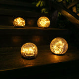 SOLAR LED GLASS BALL GARDEN LAWN LAMP