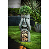 Solar LED Light Easter Island Flowerpot