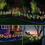 SPRING ARTIFICIAL LILY SOLAR GARDEN STAKE LIGHTS(1 PACK OF 4 LILIES)