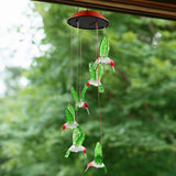 Solar LED Lights Hummingbird Wind Chimes