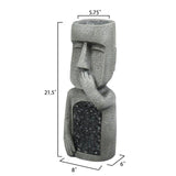 Solar LED Light Easter Island Flowerpot