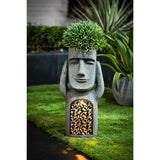 Solar LED Light Easter Island Flowerpot