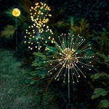 Solar-Powered LED Firework Garden Stake